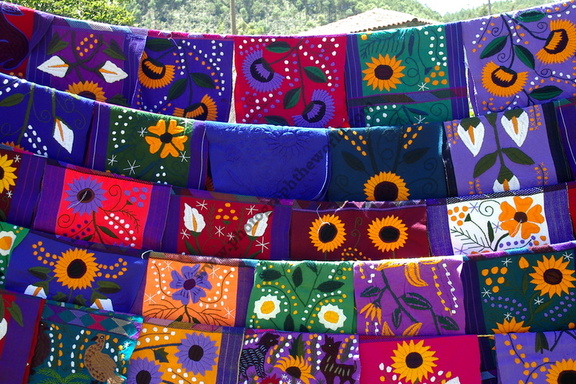 Textiles On Display, Chiapas, Mexico