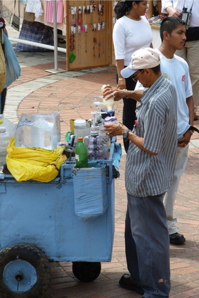 Drinks Vendor in Plaza de la Independencia, Casco Viejo, Panama City, Panama