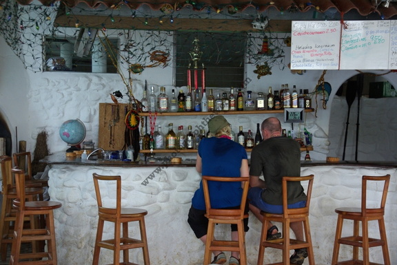 The bar at Frank's Place, Isla Boca Brava, Golfo de Chiriquí, Panama