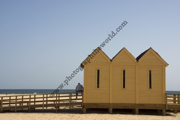 Beach huts at Praia Manta Rota, Algarve